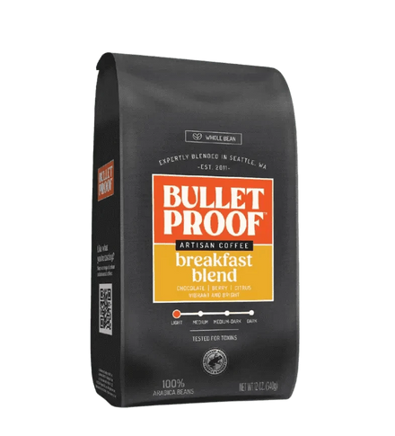 Buy Bulletproof Breakfast Blend Light Roast Whole Bean at LiveHelfi