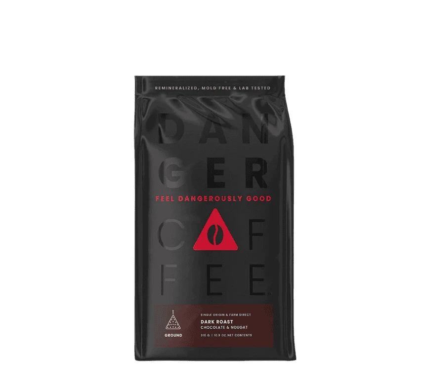 Buy Danger Coffee Dark Roast Ground Mineralized Coffee at LiveHelfi