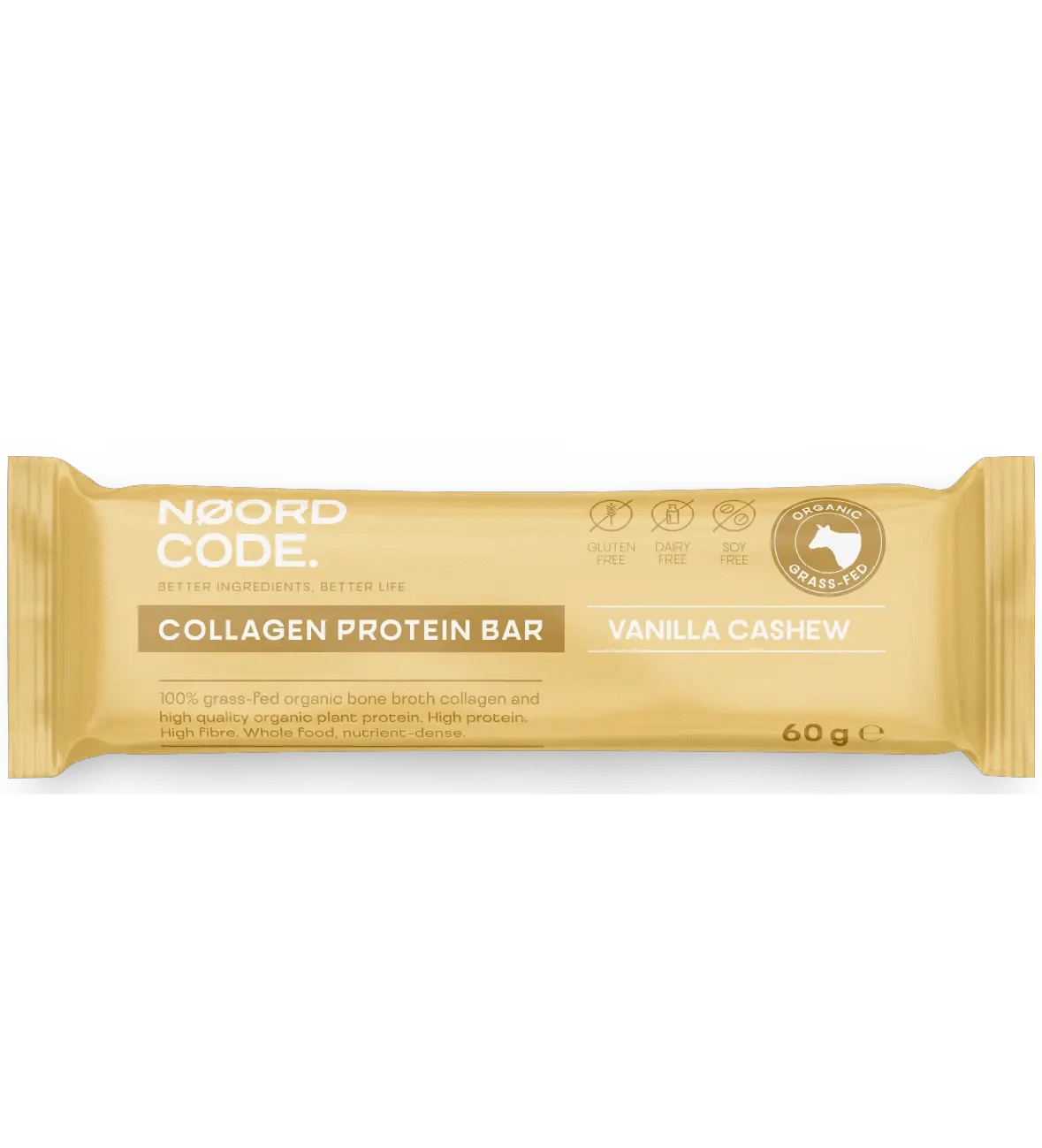 Buy NoordCode Organic Collagen Protein Bar - Vanilla Cashew Single Bar at LiveHelfi