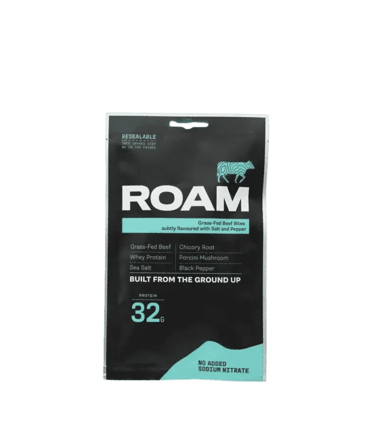 Buy ROAM Food Grass-Fed Beef Bites - Salt, Pepper & Porcini at LiveHelfi