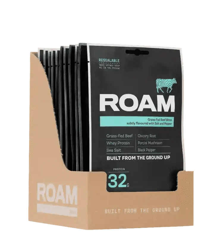 Buy ROAM Food Grass-Fed Beef Bites - Salt, Pepper & Porcini at LiveHelfi