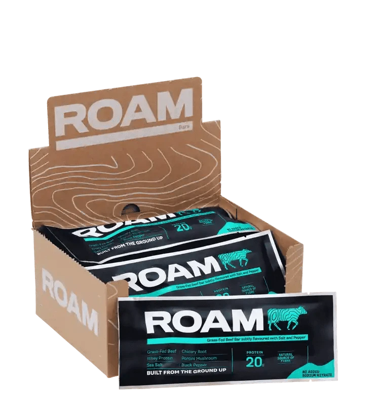 Buy ROAM Food Grass-Fed Beef Bar - Salt, Pepper & Porcini at LiveHelfi