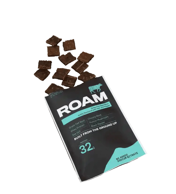 Buy ROAM Food Grass-Fed Beef Bites - Salt, Pepper & Porcini at LiveHelfi