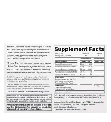 Buy Berkeley Life Menopause and Heart Health Support at LiveHelfi