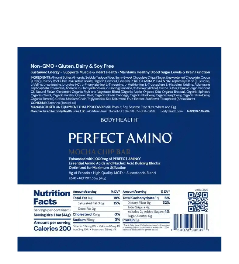 Buy BodyHealth Perfect Amino Bar - Mocha Chip at LiveHelfi