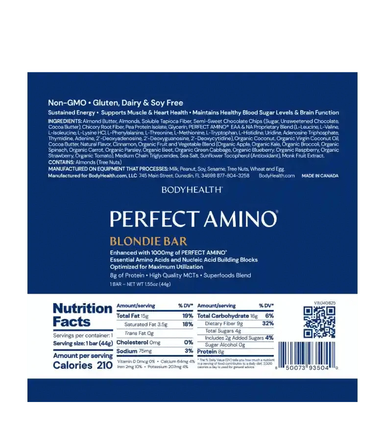Buy BodyHealth Perfect Amino Bar - Blondie at LiveHelfi