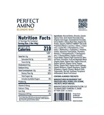 Buy BodyHealth Perfect Amino Bar Blondie at LiveHelfi