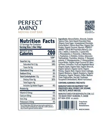 Buy BodyHealth Perfect Amino Bar Mocha Chip at LiveHelfi