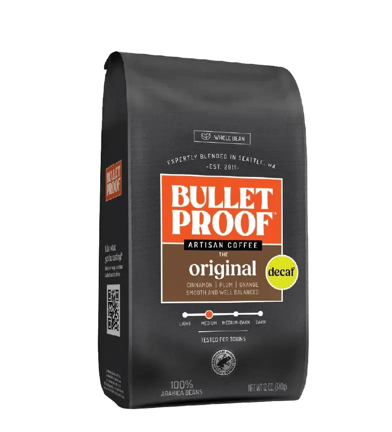 Buy Bulletproof Coffee Decaf whole bean 340 gram at LiveHelfi