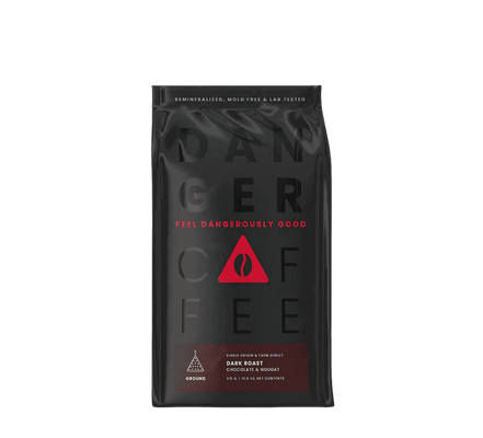 Buy Danger Coffee Dark Roast Ground Remineralized Coffee at LiveHelfi