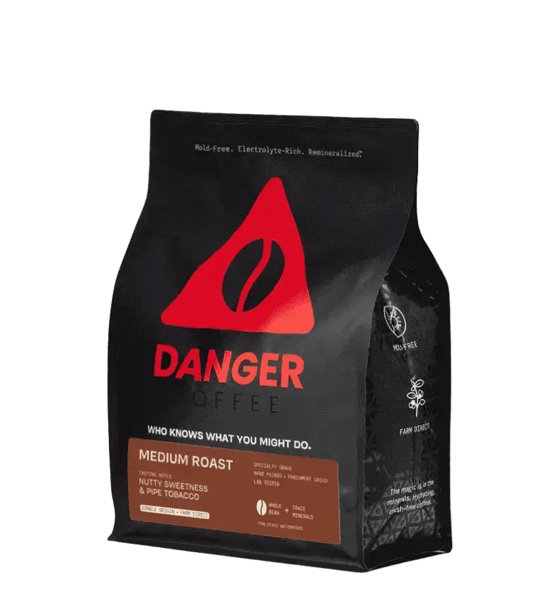 Buy Danger Coffee Medium Roast Whole Bean Mineralized Coffee 775 gr at LiveHelfi