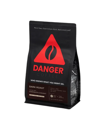 Buy Danger Coffee Dark Roast Whole Bean Mineralized Coffee at LiveHelfi