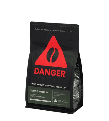 Buy Danger Coffee Decaf Medium Roast Ground Mineralized Coffee at LiveHelfi
