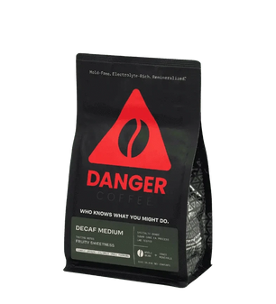 Buy Danger Coffee Decaf Medium Roast Whole Bean Mineralized Coffee at LiveHelfi