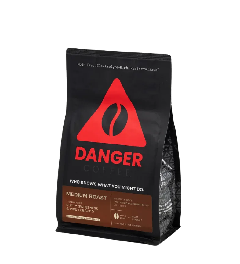 Buy Danger Coffee Medium Roast Whole Bean Mineralized Coffee 310 gr at LiveHelfi