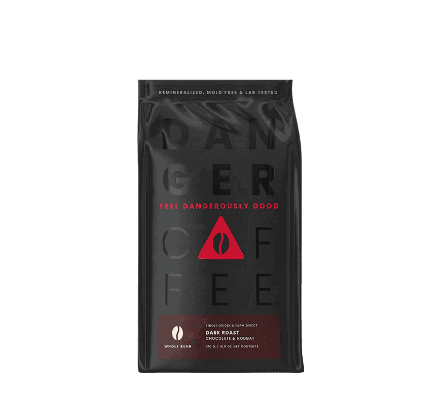 Buy Danger Coffee Dark Roast Whole Bean Remineralized Coffee at LiveHelfi