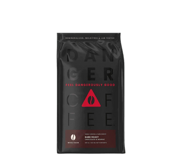 Buy Danger Coffee Dark Roast Whole Bean Mineralized Coffee at LiveHelfi