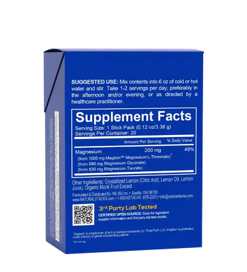 Buy Natural Stacks MagTech Magnesium Lemonade 20 Stick Packs at LiveHelfi