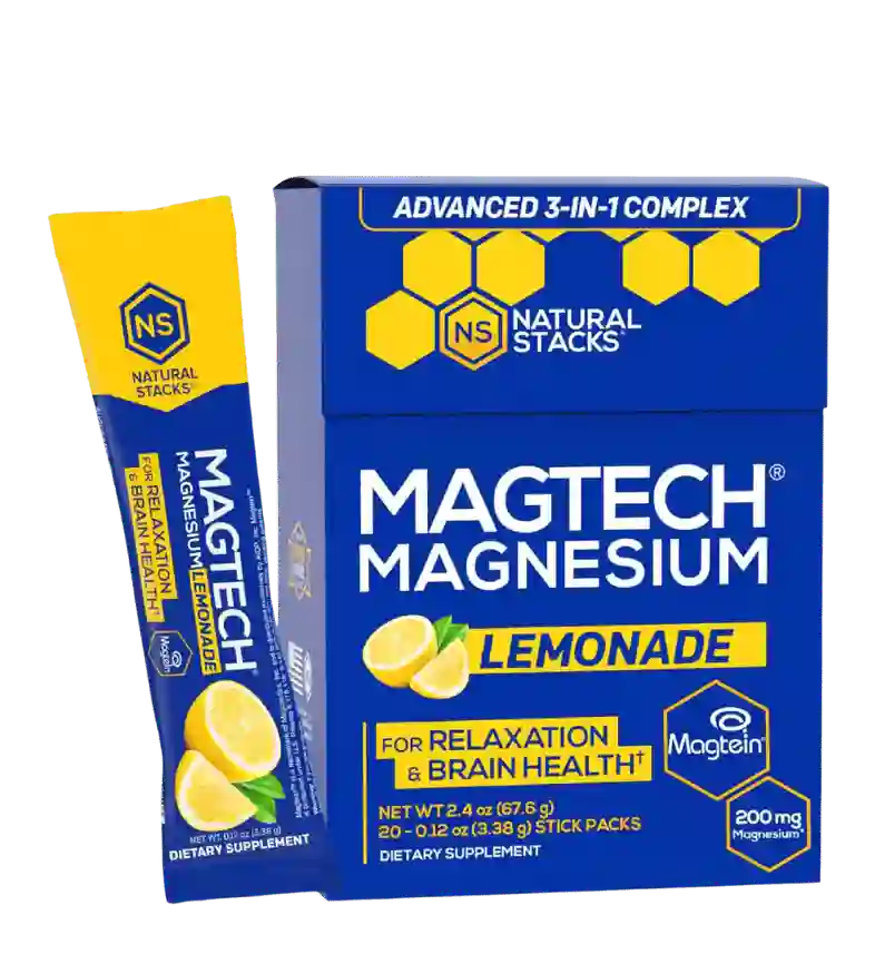 Buy Natural Stacks MagTech Magnesium Lemonade 20 Stick Packs at LiveHelfi