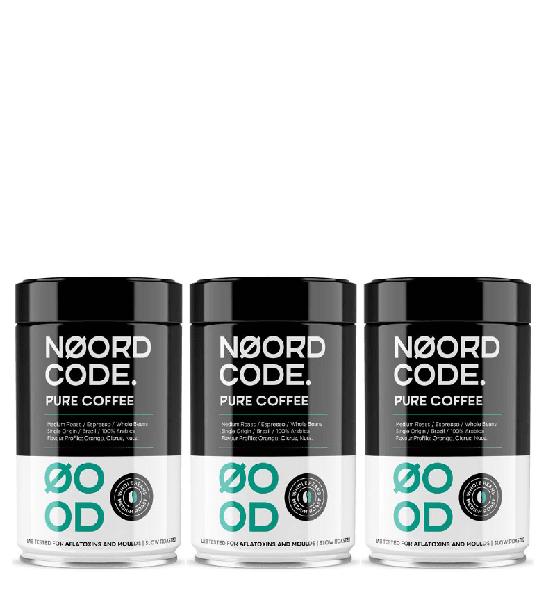 Buy NoordCode Pure Coffee 3-pack (3 x 250 grams) Medium Roast Whole Beans at LiveHelfi