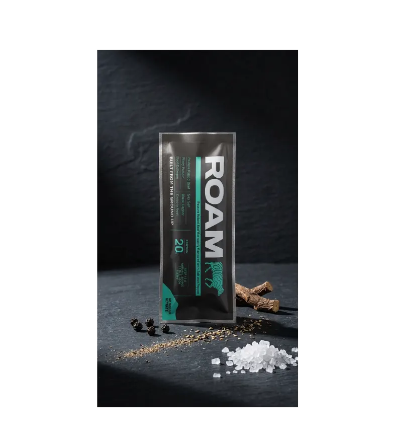 Buy ROAM Food Grass-Fed Beef Bar Salt, Pepper & Porcini 12 Bars at LiveHelfi