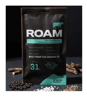 Buy ROAM Food Grass-Fed Beef Bites Salt & Pepper 12 Pack at LiveHelfi