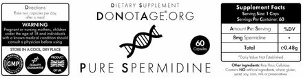 Buy Do Not Age Pure Spermidine at LiveHelfi