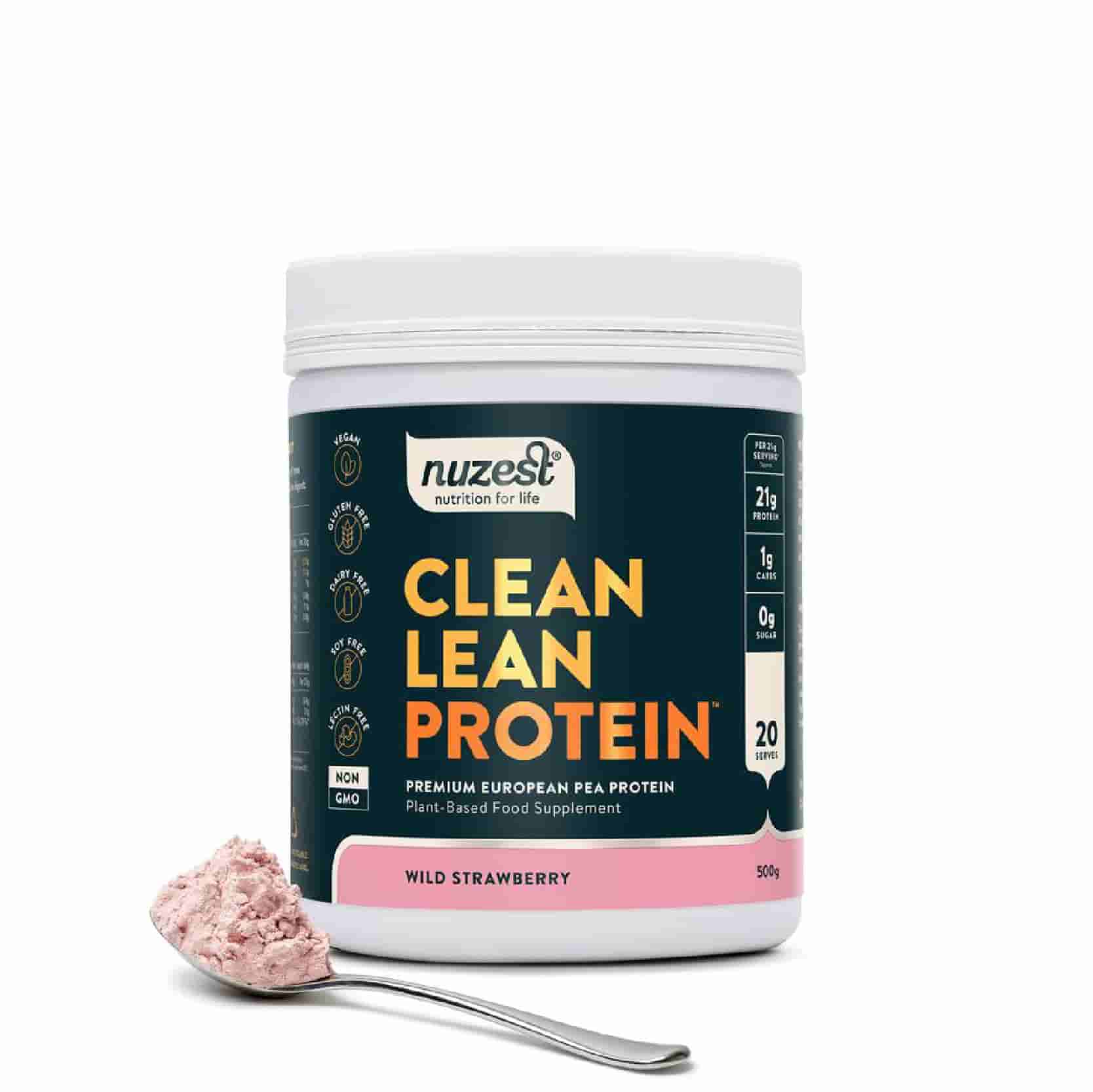 Buy Nuzest Clean Lean Protein Wild Strawberry 500 gr at LiveHelfi