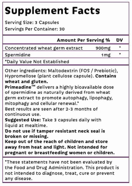 Buy Oxford Healthspan Primeadine Premium Spermidine at LiveHelfi